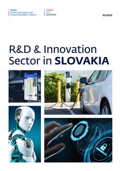 Titulná strana publikácie R&D and Innovation Sector in Slovakia